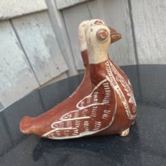 Peruvian Three-Headed Bird Ocarina – Handmade Andean Clay Vessel Flute Folk Art - Picture 5 of 6